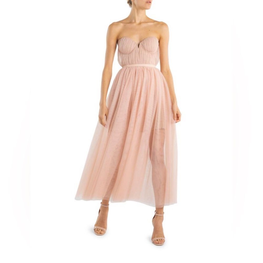 NWT Sau Lee Strapless Dusty Pink Dress 2